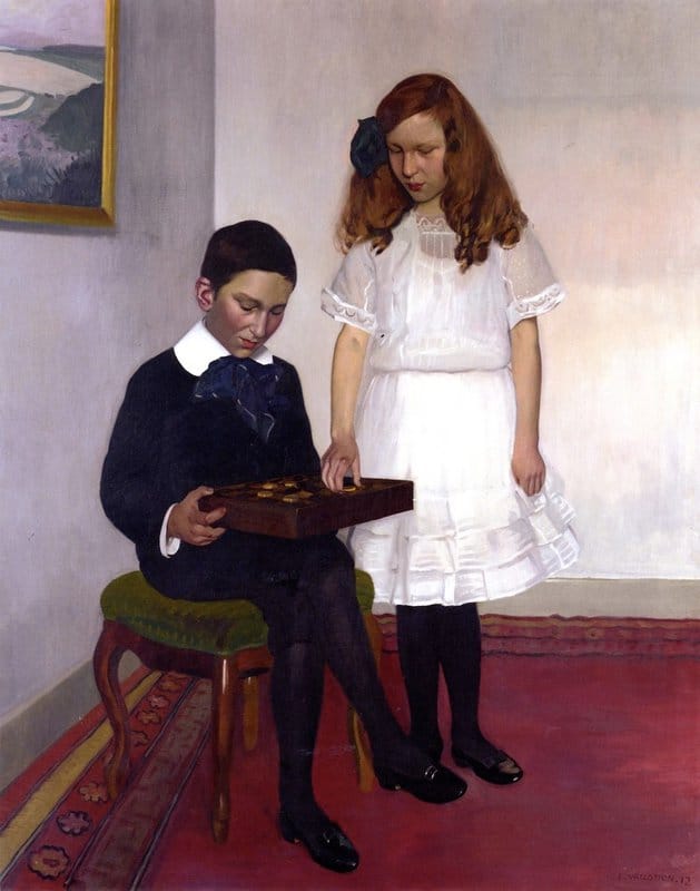 Vallotton Felix The Children Of Hans And Lisa Hahnloser 1912