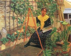 Vallotton Felix Young Girl Painting 1892 reproduction peinte à la main