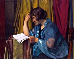 Vallotton Felix Young Lady Reading 1923 reproduction peinte à la main