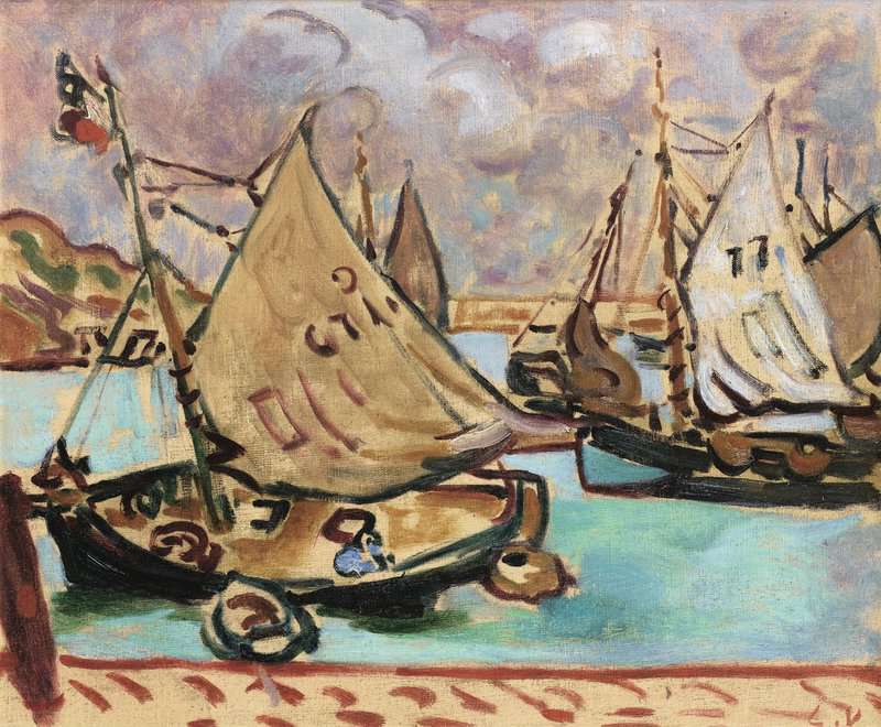 Valtat Louis Barques A Port En Bessin Ca. 1907