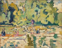 Peinture sur toile de Valtat Louis Barques Au Bois De Boulogne 1938 reproduction peinte à la main