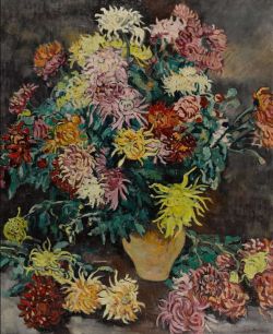Peinture sur toile de Valtat Louis Bouquet De Dahlias 1929 reproduction peinte à la main