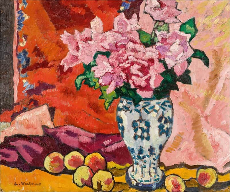Valtat Louis Bouquet De Roses Aux Peches Ca. 1935