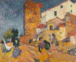 Peinture sur toile de Valtat Louis Catalogne Les Taches Quotidiennes Au Mas 1895 reproduction peinte à la main