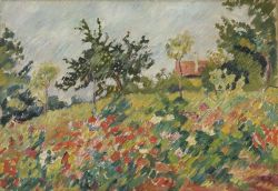 Peinture sur toile de Valtat Louis Champ Fleuri reproduction peinte à la main