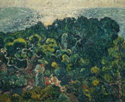 Peinture sur toile de Valtat Louis Femme Au Jardin En Bord De Mer Agay Ca. 1902 reproduction peinte à la main