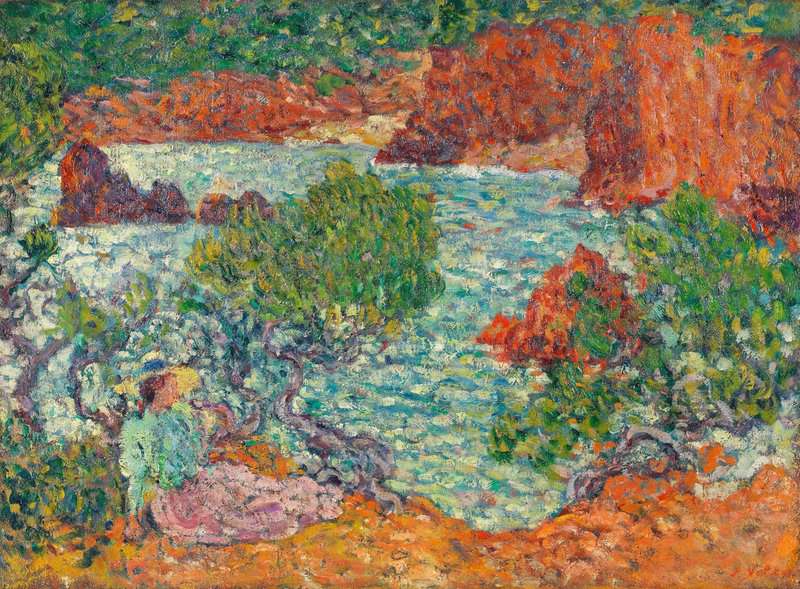 Valtat Louis Femme Sur Les Rochers Rouges Agay Ca. 1900