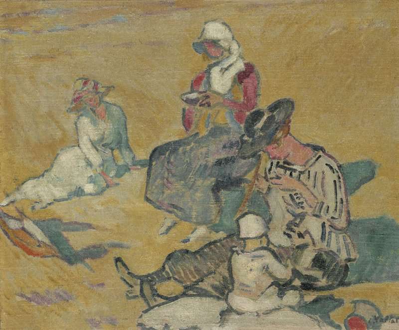 Valtat Louis Femmes A L Ouvrage Sur La Plage Ca. 1916