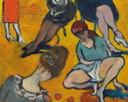 Peinture sur toile de Valtat Louis Fillette Jouant Au Bois 1919 reproduction peinte à la main