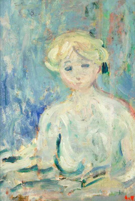 Valtat Louis Jeune Fille Blonde Au Noeud De Velours Noir 1897