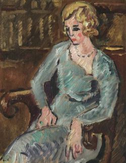Peinture sur toile de Valtat Louis La Jeune Fille Blonde 1927 reproduction peinte à la main