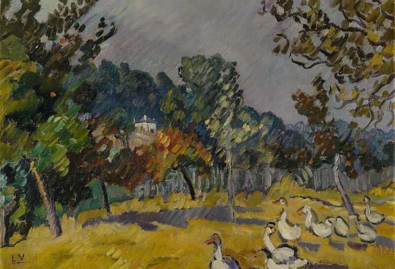 Valtat Louis Les Oies Dans Le Pre A Choisel Ca. 1927