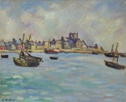 Peinture sur toile de Valtat Louis Marine Ca. 1928 reproduction peinte à la main