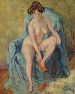 Peinture sur toile de Valtat Louis Nu Aux Chaussons Rouges 1905 reproduction peinte à la main