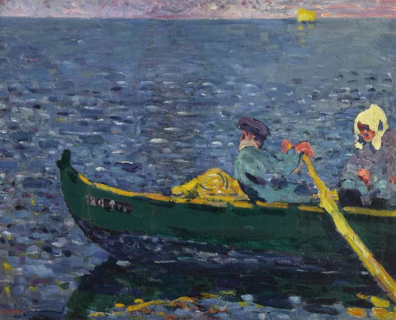 Valtat Louis Pecheur En Barque En Pinasse Sur Le Bassin D Arcachon 1895-96