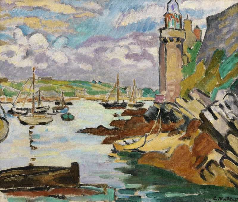 Valtat Louis Phare Sur La Cote Tour Fortifiee Bretagne Ca. 1924
