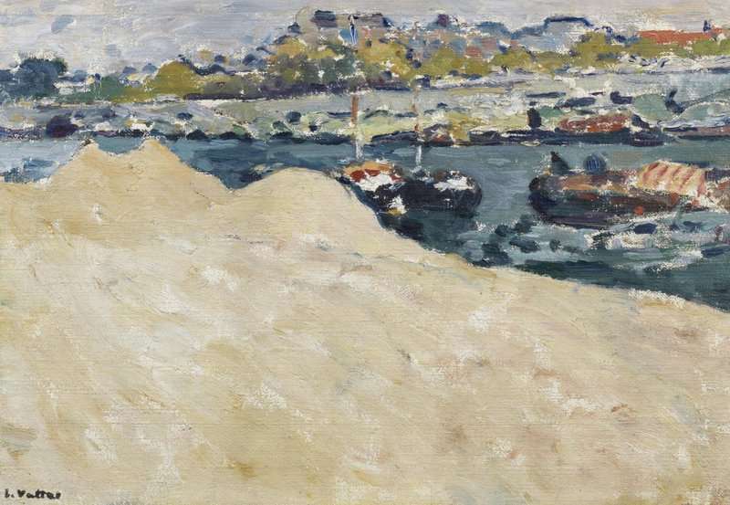 Valtat Louis Sablieres Sur Les Quais De La Seine A Paris Ca. 1890