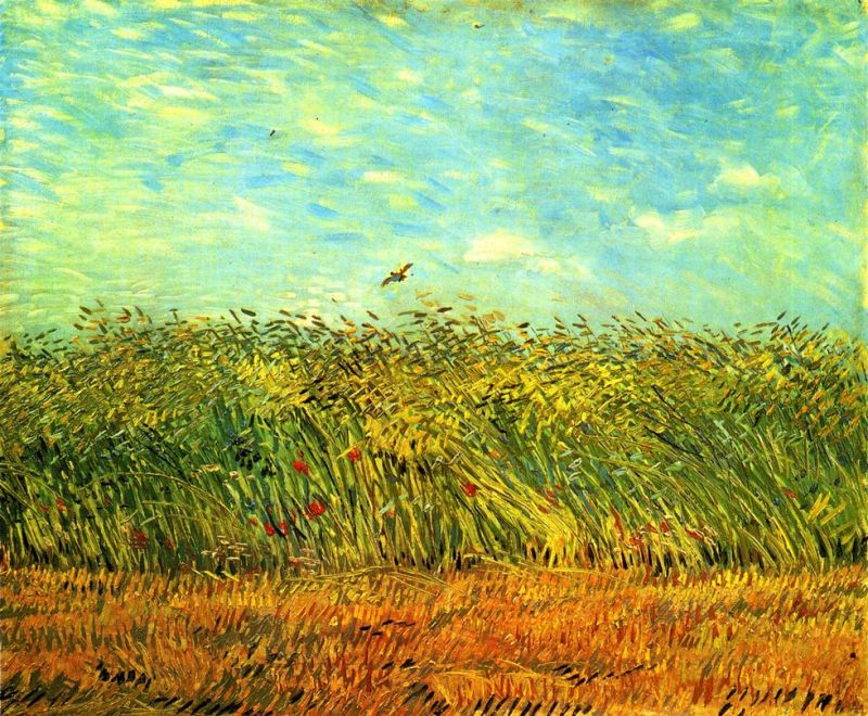 Van Gogh, Champ de blé avec une allouette