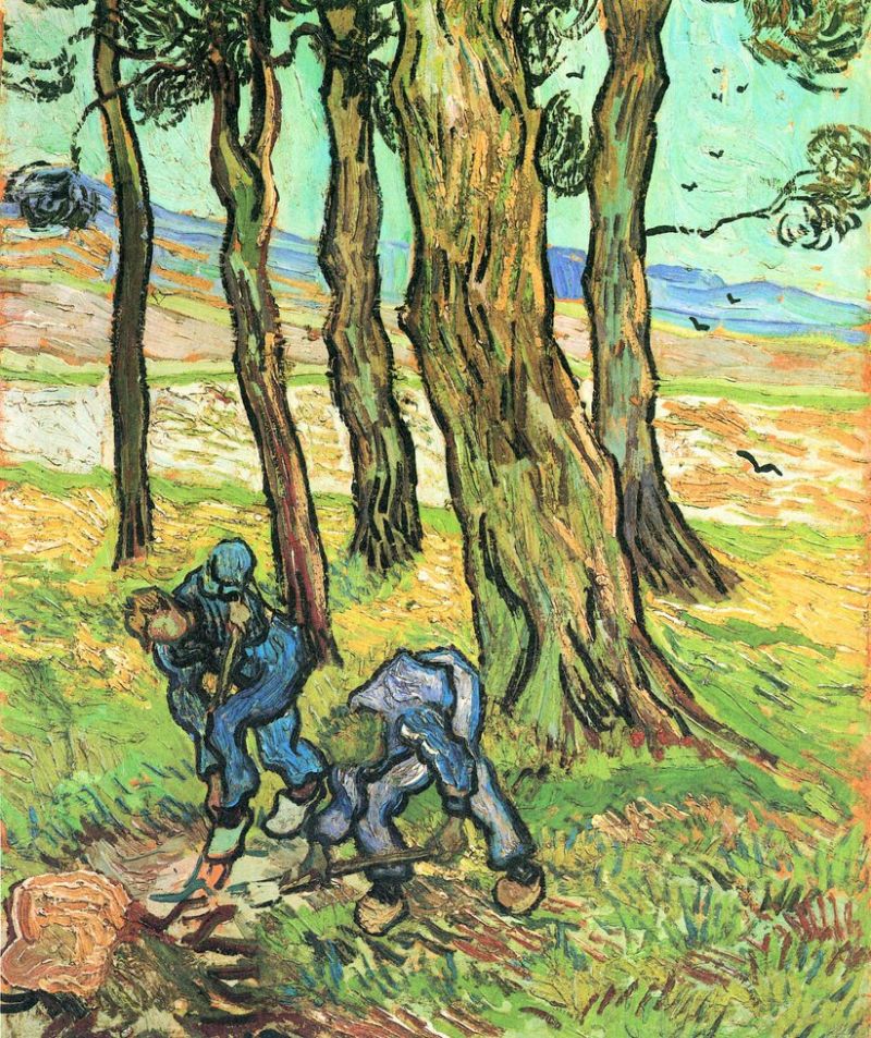Van Gogh, Deux hommes déterrant une souche d'arbre