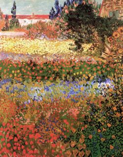 Peinture sur toile de Van Gogh, Jardin fleurissant reproduction peinte à la main