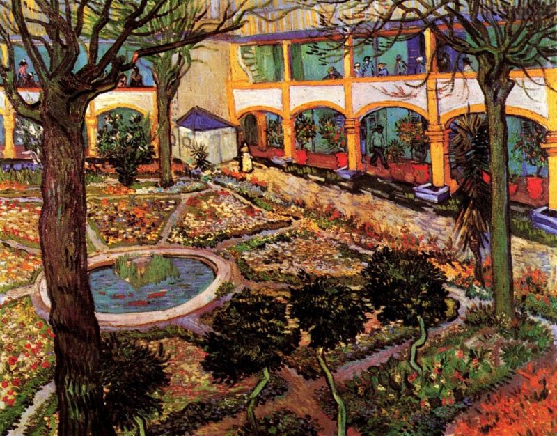 Van Gogh, La cour de l'hopital d'Arles
