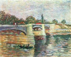 Peinture sur toile de Van Gogh, La Seine avec le pont de la grande Jatte reproduction peinte à la main