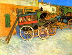 Peinture sur toile de Van Gogh, Le coche de Tarascon reproduction peinte à la main