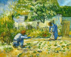 Peinture sur toile de Van Gogh Les Premiers Pas reproduction peinte à la main