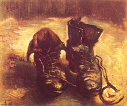 Peinture sur toile de Van Gogh, Nature morte avec une paire de chaussures reproduction peinte à la main