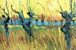 Peinture sur toile de Van Gogh, Paturages au coucher du soleil reproduction peinte à la main