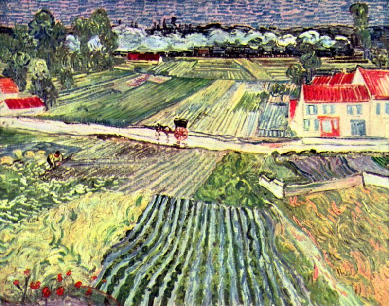 Van Gogh, Paysage à Auvers sous la pluie