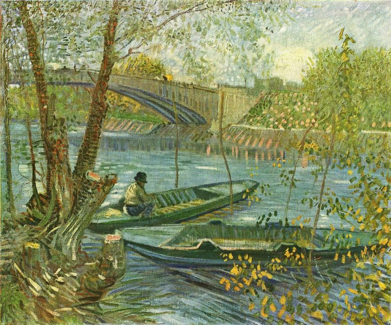 Van Gogh, Pêcheur et bateau au pont de Clichy