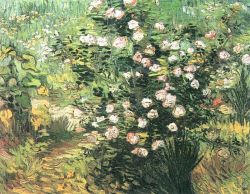 Peinture sur toile de Van Gogh, Rosier fleurissant reproduction peinte à la main