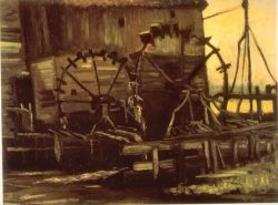 Peinture sur toile de Van Gogh, Roues à aube reproduction peinte à la main