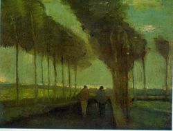Peinture sur toile de Van Gogh, Route de campagne reproduction peinte à la main