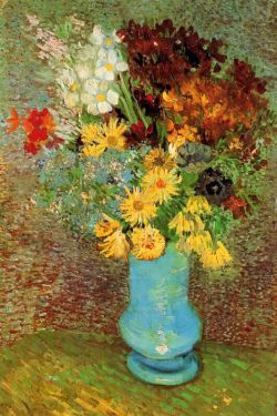 Peinture sur toile de Van Gogh Vase-with-daisies-and-anemones-1887 reproduction peinte à la main
