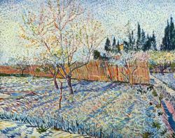 Peinture sur toile de Van Gogh, Verger avec des cyprès reproduction peinte à la main