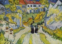 Peinture sur toile de Van Gogh, Voies et chemins vers Auvers reproduction peinte à la main