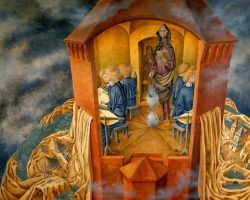 Peinture sur toile de Varo Remedios Embroidering The Earth S Mantle reproduction peinte à la main