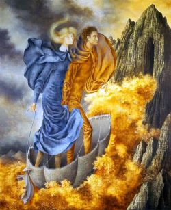 Peinture sur toile de Varo Remedios The Flight reproduction peinte à la main
