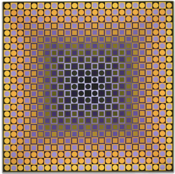 Peinture sur toile de Vasarely Alom-2 reproduction peinte à la main