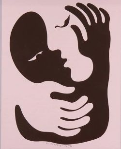 Peinture sur toile de Vasarely Amour reproduction peinte à la main
