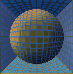 Peinture sur toile de Vasarely Dauve reproduction peinte à la main
