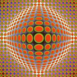 Peinture sur toile de Vasarely Vega-per reproduction peinte à la main
