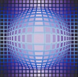 Peinture sur toile de Vasarely Vega-va 1968 69 reproduction peinte à la main
