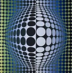 Peinture sur toile de Vasarely Vega Fel reproduction peinte à la main
