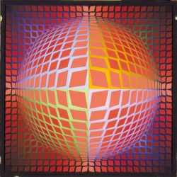 Peinture sur toile de Vasarely Vega Kontosh Va reproduction peinte à la main