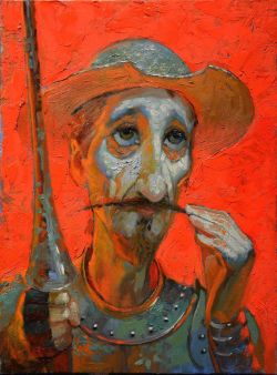 Victor Nizovtsev Don Quixote reproduction peinte à la main