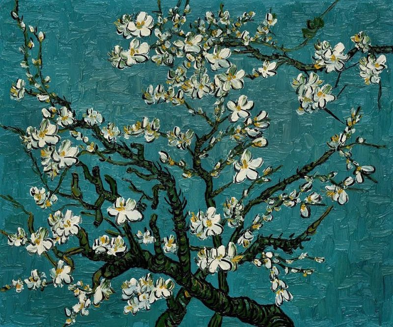 Vincent Van Gogh Almond Blossoms - Light Blue