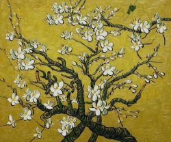 Peinture sur toile de Vincent Van Gogh Amandier En Fleurs - Jaune reproduction peinte à la main